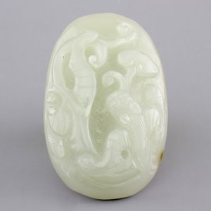 A set of 4 pale celadon jade carvings, 19/20th C. — foto 5