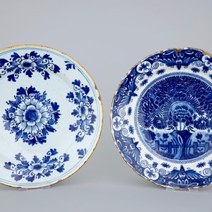 A set of 5 Dutch Delft blue and white plates, 18th C. — 照片 4