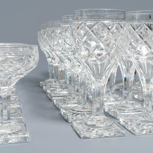 A set of 50 Val-Saint-Lambert crystal glasses, 20th C. — 照片 2