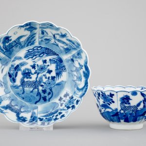 A set of 6 Chinese blue and white cups and saucers, Kangxi, ca. 1700 — photo 8