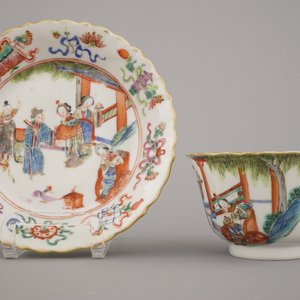 A set of 6 Chinese cups and saucers, Tongzhi mark and period, 19th C. — photo 14
