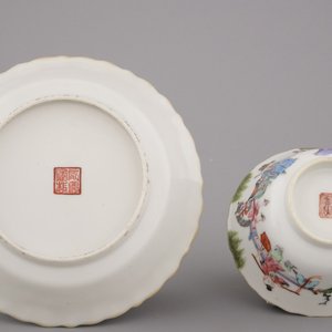 A set of 6 Chinese cups and saucers, Tongzhi mark and period, 19th C. — photo 2