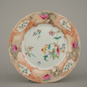 A set of 6 Chinese export porcelain plates with faux-marbre border, 18th C. — photo 6