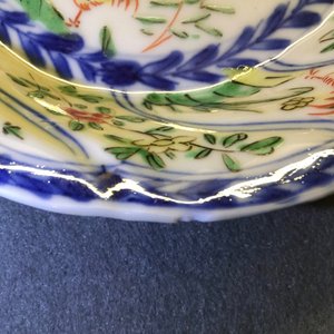 A set of 6 Chinese famille verte cups and 7 saucers with roosters, Kangxi — photo 16