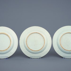 A set of 6 Chinese rose-verte plates with carps, Qianlong, 18th C. — 照片 4