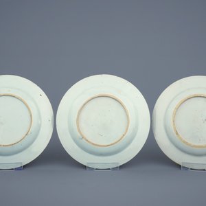 A set of 6 Chinese rose-verte plates with carps, Qianlong, 18th C. — 照片 5