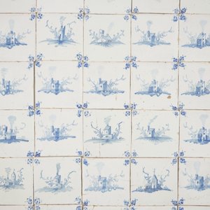 A set of 85 blue and white Dutch Delft style landscape tiles, Bruges, Pulinx workshop, 18th C. — photo 2