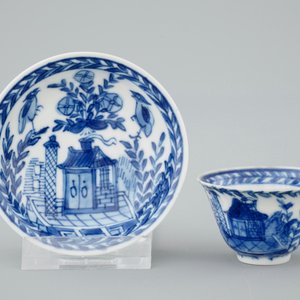 A set of eight Chinese blue and white miniature cups and saucers, Kangxi — 照片 2
