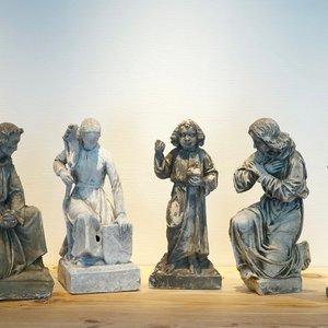 A set of five 50 cm plaster casts of religious figures, 19/20th C., Bruges — photo 1