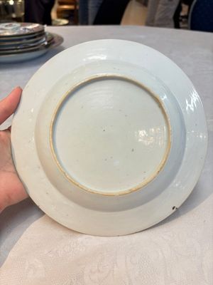 A set of five Chinese famille rose 'floral scroll painting' plates and three dishes, Qianlong — photo 19