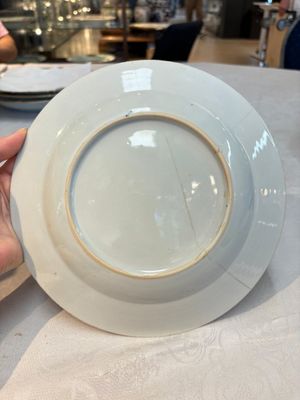 A set of five Chinese famille rose 'floral scroll painting' plates and three dishes, Qianlong — photo 9