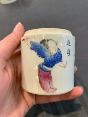 A set of five Chinese famille rose 'Wu Shuang Pu' nesting boxes and covers, 19th C. — foto 25