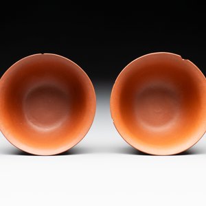 A set of five Chinese Yixing stoneware cups with floral design, Kangxi — photo 10