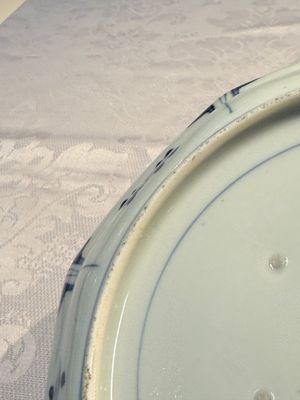 A set of five Japanese Arita blue and white octagonal tea ceremony plates with riverscape design, Edo, 18th C. — photo 23