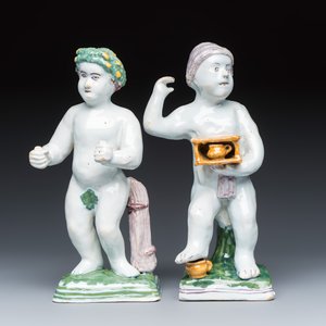 A set of four Brussels faience allegorical figures of the four seasons — 照片 2