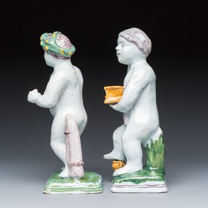 A set of four Brussels faience allegorical figures of the four seasons — 照片 3