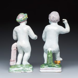 A set of four Brussels faience allegorical figures of the four seasons — 照片 4