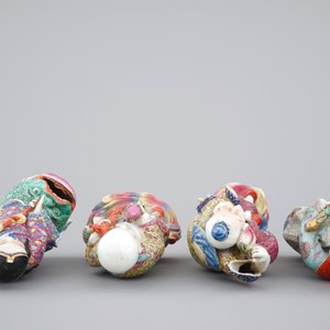 A set of four Chinese famille rose porcelain figures, 19th C. — 照片 5