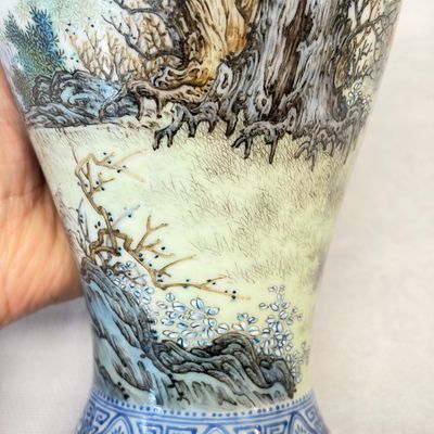 A set of four Chinese famille rose 'Yu Qiao Geng Du 漁樵耕讀' vases — photo 12