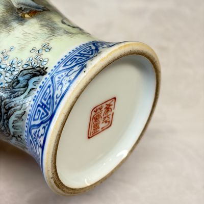 A set of four Chinese famille rose 'Yu Qiao Geng Du 漁樵耕讀' vases — photo 15