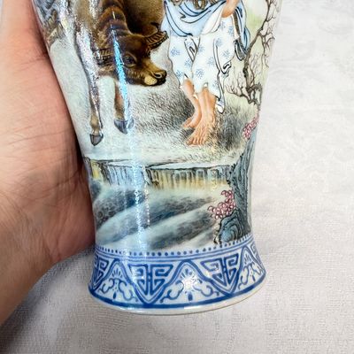 A set of four Chinese famille rose 'Yu Qiao Geng Du 漁樵耕讀' vases — photo 19