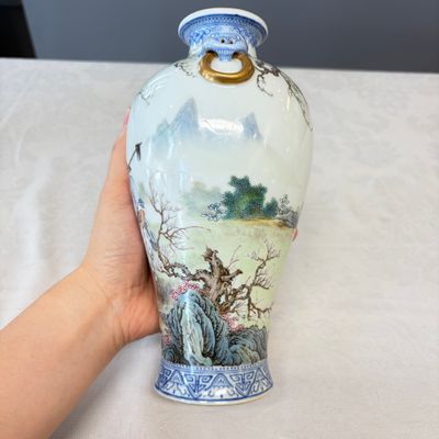 A set of four Chinese famille rose 'Yu Qiao Geng Du 漁樵耕讀' vases — photo 20
