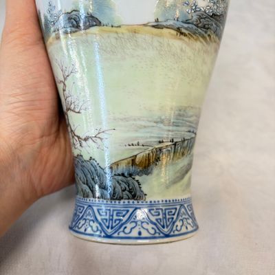 A set of four Chinese famille rose 'Yu Qiao Geng Du 漁樵耕讀' vases — photo 24