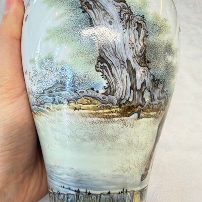 A set of four Chinese famille rose 'Yu Qiao Geng Du 漁樵耕讀' vases — photo 26