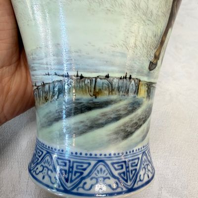 A set of four Chinese famille rose 'Yu Qiao Geng Du 漁樵耕讀' vases — photo 27