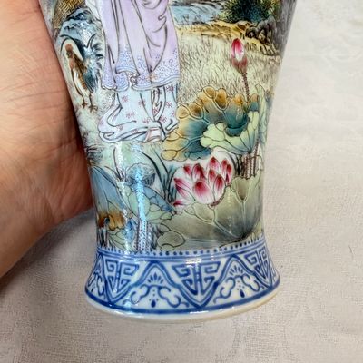 A set of four Chinese famille rose 'Yu Qiao Geng Du 漁樵耕讀' vases — photo 34