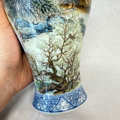 A set of four Chinese famille rose 'Yu Qiao Geng Du 漁樵耕讀' vases — photo 47