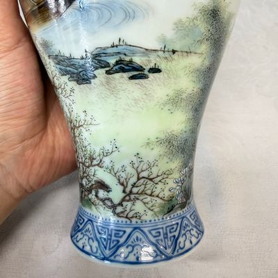 A set of four Chinese famille rose 'Yu Qiao Geng Du 漁樵耕讀' vases — photo 49