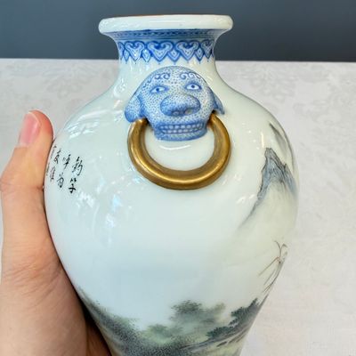 A set of four Chinese famille rose 'Yu Qiao Geng Du 漁樵耕讀' vases — photo 50
