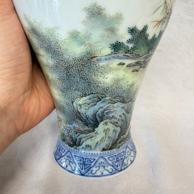 A set of four Chinese famille rose 'Yu Qiao Geng Du 漁樵耕讀' vases — photo 51