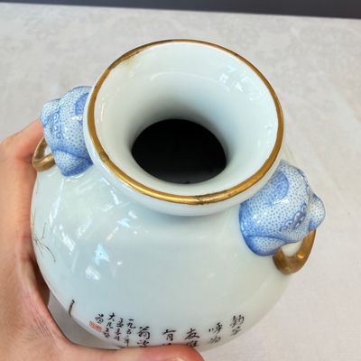 A set of four Chinese famille rose 'Yu Qiao Geng Du 漁樵耕讀' vases — photo 52