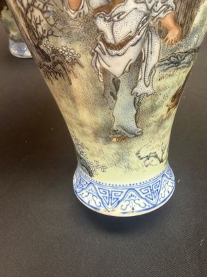 A set of four Chinese famille rose 'Yu Qiao Geng Du 漁樵耕讀' vases — photo 60