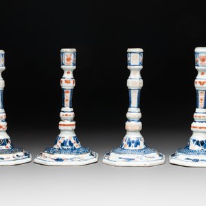 A set of four Chinese Imari-style candlesticks, 18th C. — photo 2