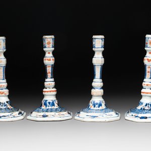 A set of four Chinese Imari-style candlesticks, 18th C. — photo 5