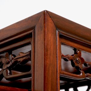 A set of four Chinese sculpted hardwood stacking tables, 20th C. — 照片 6