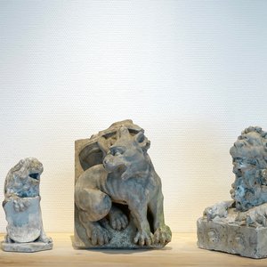 A set of four plaster casts of lions, 19/20th C., Bruges — photo 1