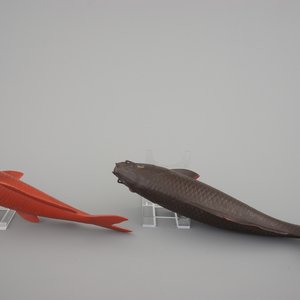 A set of Japanese koi-carps in wooden box, Onaka Suigetsu Kyujiro (1893-1975), 20th C. — 照片 6