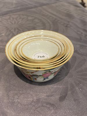 A set of seven Chinese famille rose nesting bowls with narrative design, Daoguang — photo 1