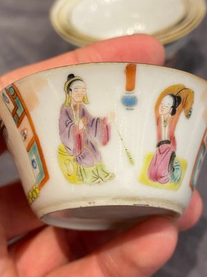 A set of seven Chinese famille rose nesting bowls with narrative design, Daoguang — photo 12
