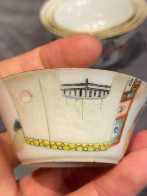 A set of seven Chinese famille rose nesting bowls with narrative design, Daoguang — photo 13