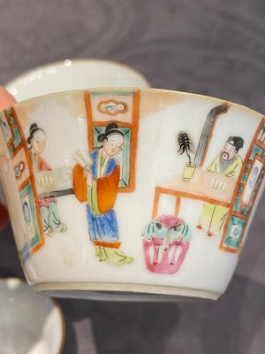 A set of seven Chinese famille rose nesting bowls with narrative design, Daoguang — photo 24