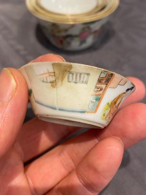 A set of seven Chinese famille rose nesting bowls with narrative design, Daoguang — photo 3
