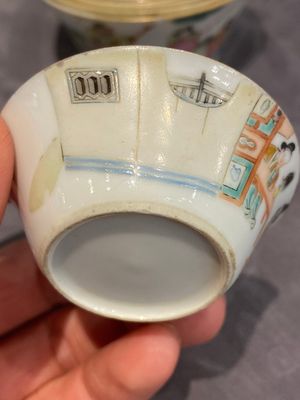 A set of seven Chinese famille rose nesting bowls with narrative design, Daoguang — photo 8