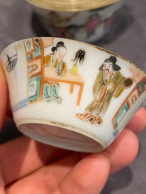 A set of seven Chinese famille rose nesting bowls with narrative design, Daoguang — photo 9