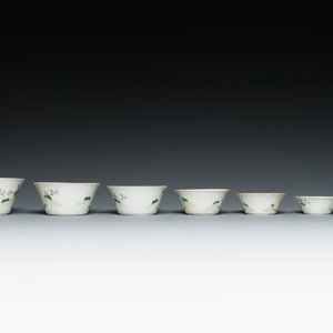 A set of seven Chinese famille rose nesting bowls with narrative design, Daoguang — photo 4