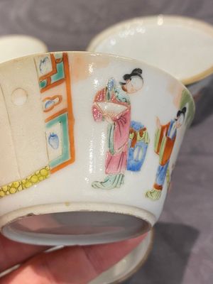 A set of seven Chinese famille rose nesting bowls with narrative design, Daoguang — foto 19